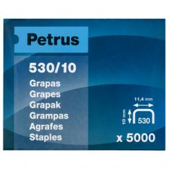 Grapas PETRUS mod. 530/10 (envase 5000) - para grapadora 1530 cobreada