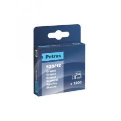 Grapas PETRUS mod. 530/12 mm. Caja 1200 unid. cobreada