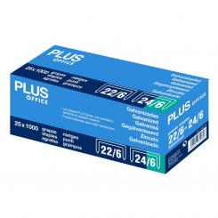 Grapas Plus 22/6+24/6 Platead.Cj1000U Galvanizadas