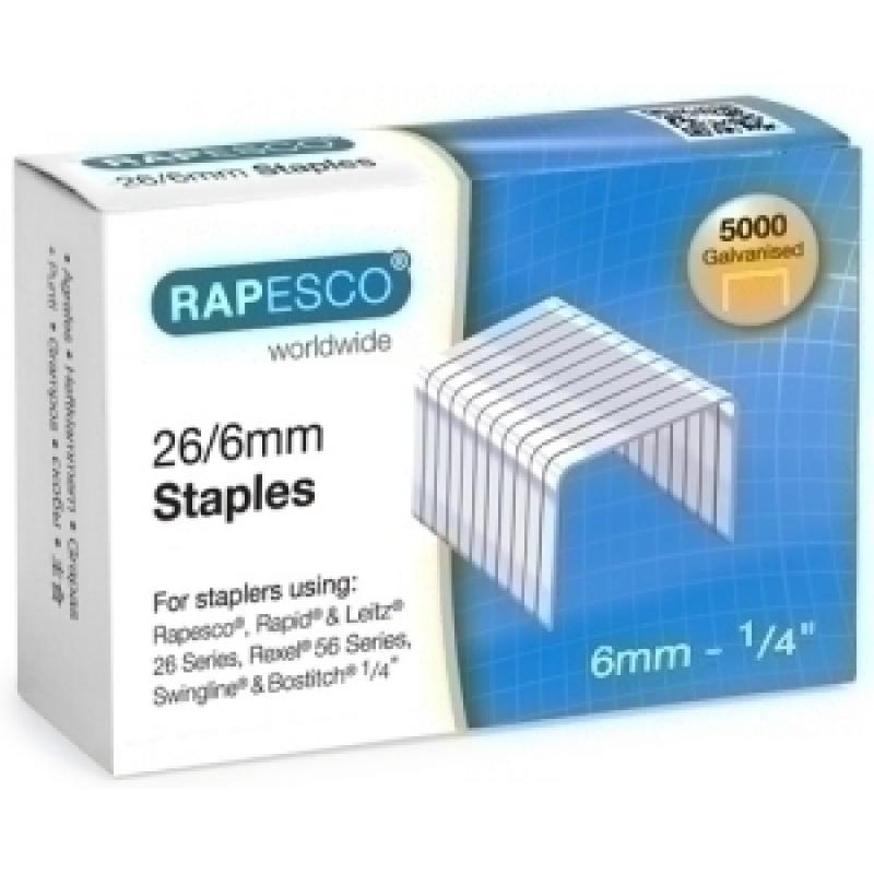 grapas-rapesco-standard-26-6-mm-galvanizadas-caja-de-5000