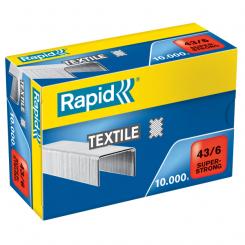 Grapas RAPID 43/6 mm. Caja 10000 textil Super Strong galvanizada