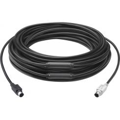 LOGITECh GROUP 15m Extender Cable cable ps/2 6-p Mini-DIN Negro