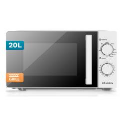 Grunkel MWG-20GRILL microondas Blanco, Negro Microondas con grill Encimera 20 L 700 W