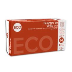 Guantes De Vinilo ECO sin Polvo TRANSP. 4 gr. Talla XL Caja De 100 Un