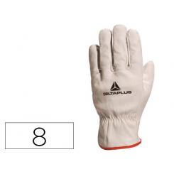 Guantes DELTAPLUS Piel Vacuno Especial Para Todo Tipo De Trabajos El Mas Vendido Del Mercado Talla 8