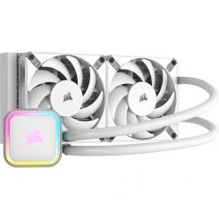 Corsair H100I Elite Procesador Sistema de refrigeración líquida todo en uno 12 cm Blanco 1 pieza(s)