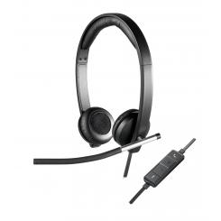 LOGITECH H650e Auriculares Alámbrico Diadema Oficina/Centro de llamadas USB tipo A Negro, Plata