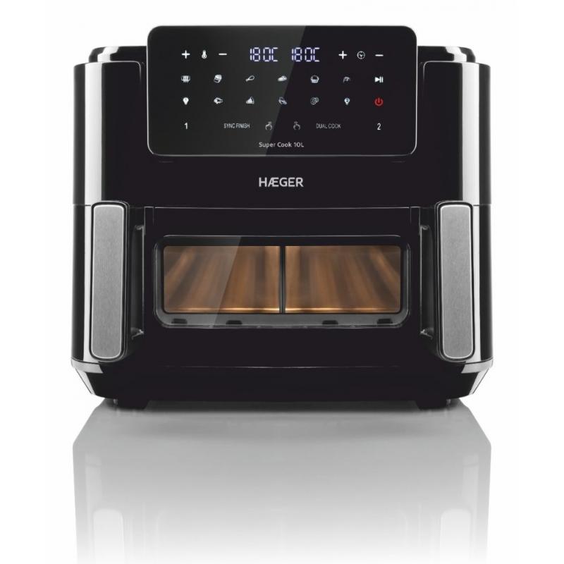 haeger-af-d10010a-freidora-doble-10-l-independiente-2600-w-freidora-de-aire-caliente-negro