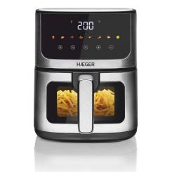 Haeger AF-D47.005A freidora Sencillo 4,7 L Independiente 1200 W Freidora de aire caliente Negro, Plata