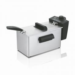 Haeger DF-3ES.017A freidora Sencillo 3 L 2000 W Negro, Acero satinado