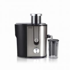 Haeger JE-600.002B exprimidor Licuadora centrífuga Negro, Acero satinado 600 W