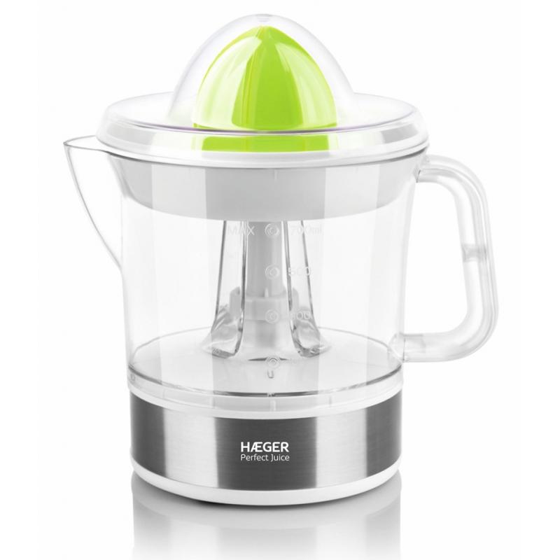 haeger-perfect-juice-prensa-de-citricos-electricos-07-l-25-w-blanco-transparente-plata-verde