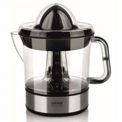 Haeger Perfect Juice prensa de cítricos eléctricos 0,7 L 25 W Transparente, Plata, Negro