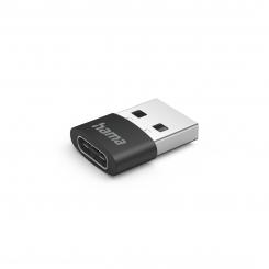 Hama 00201532 cambiador de género para cable USB C USB A Negro