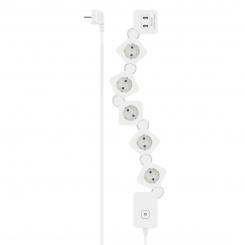 Hama 00223190 base múltiple 1,4 m 5 salidas AC Interior Blanco