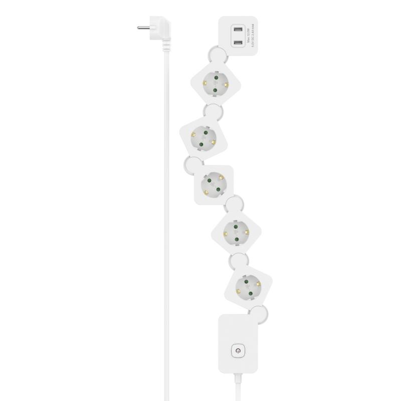 hama-00223190-base-multiple-14-m-5-salidas-ac-interior-blanco