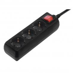 Hama 4047443480224 adaptador de enchufe eléctrico Tipo F Negro