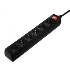 Hama 69030394 base múltiple 1,4 m 6 salidas AC Interior Negro