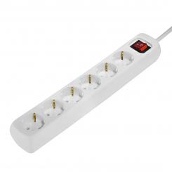Hama 69223783 base múltiple 1,4 m 6 salidas AC Interior Blanco