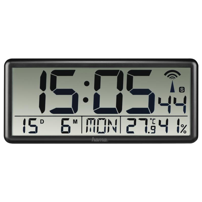 HAMA Home Reloj de Pared Jumbo Negro Digital clock