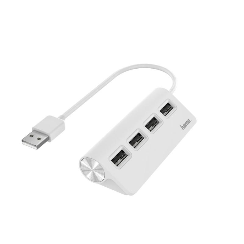 hama-usb-hub-con-4-puertos-concentrador-usb-con-rapida-transferencia-de-datos-adaptador-multipuertos-usb-4-en-1-color-blanco