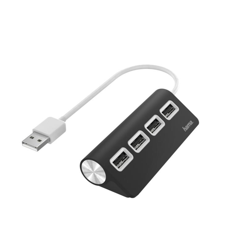 hama-usb-hub-con-4-puertos-concentrador-usb-con-rapida-transferencia-de-datos-adaptador-multipuertos-usb-4-en-1-color-negro