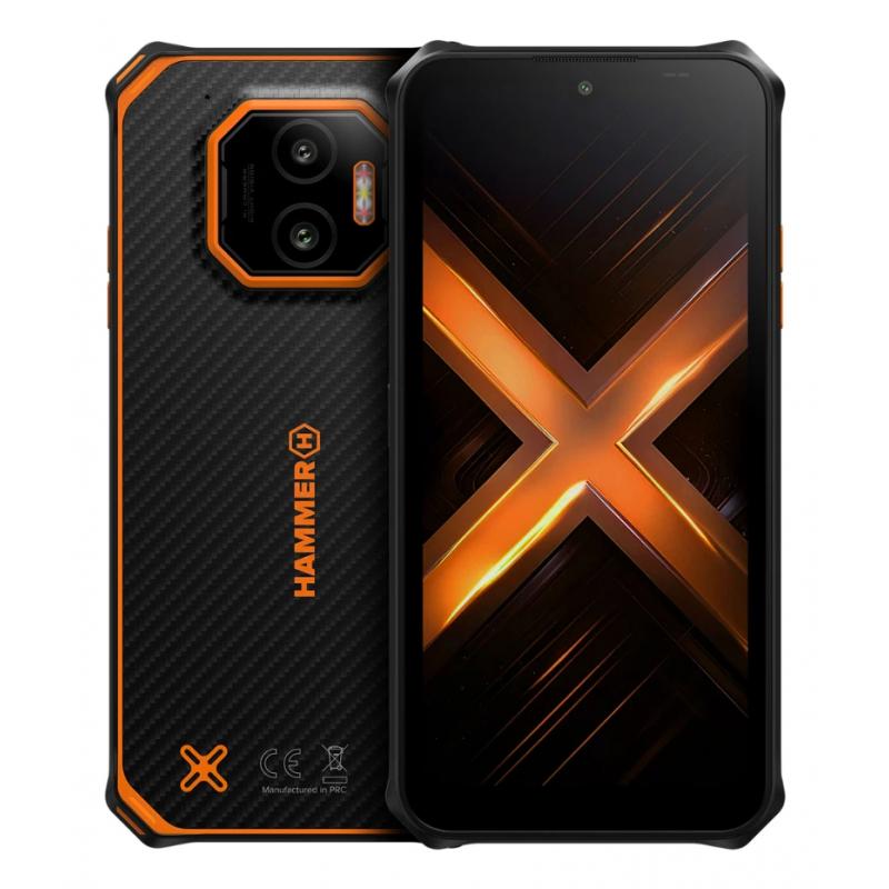 hammer-energy-x2-155-cm-61-sim-doble-android-15-4g-usb-tipo-c-6-gb-128-gb-5000-mah-negro-naranja