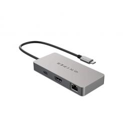 HYPER HDMB2 base para portátil y replicador de puertos USB 3.2 Gen 1 (3.1 Gen 1) Type-C Acero inoxidable