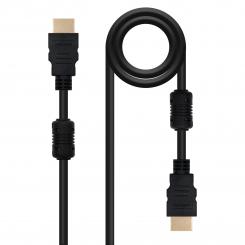 NANOCABLE HDMI, 5m cable HDMI HDMI tipo A (Estándar) Negro