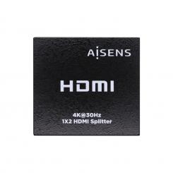 AISENS HDMI Duplicador 4k@30Hz 1x2 Con Alimentación, Negro