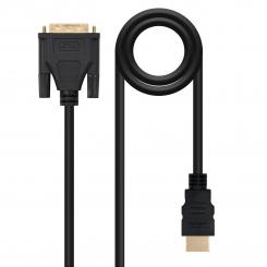 NANOCABLE HDMI - DVI, 3m HDMI tipo A (Estándar) Negro