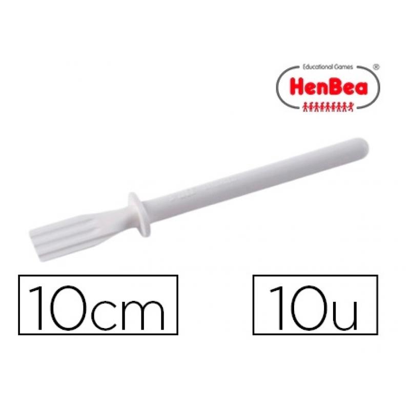 HENBEA Pincel para cola blanca de plástico flexible 10 cm, bolsa 10 uds.