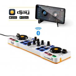 Hercules DJControl Control MIX Bluetooth Pour Smartphone et tablettes ( Andoid e 2 canales Negro, Blanco, Amarillo