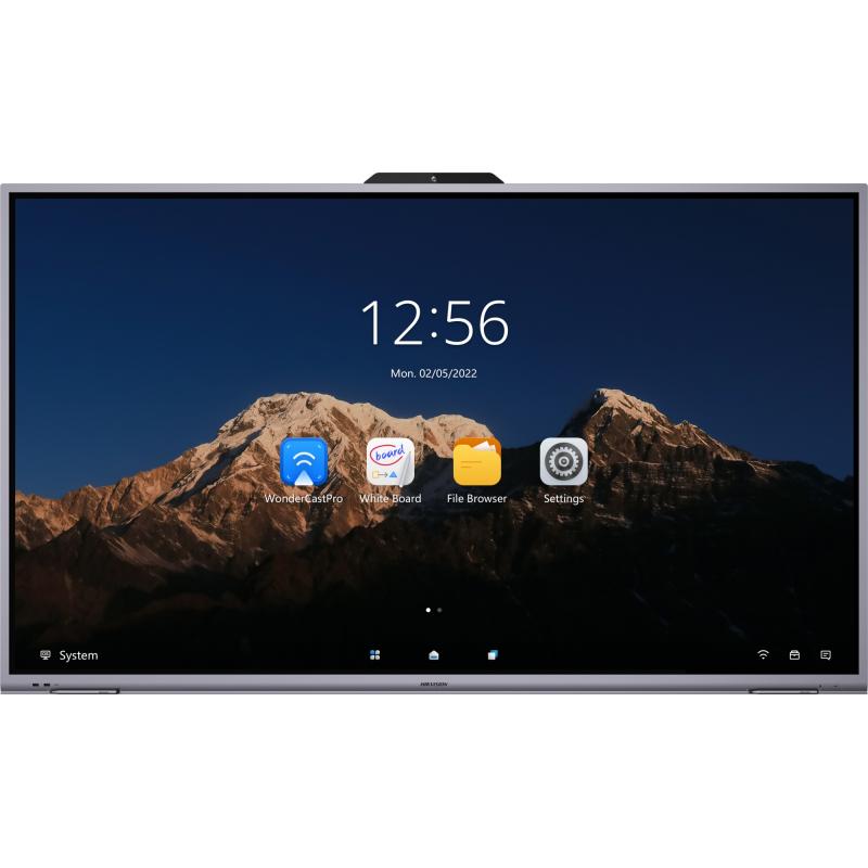 hikvision-ds-d5b86rb-d-pizarra-blanca-interactiva-218-m-86-3840-x-2160-pixeles-pantalla-tactil-negro-gris