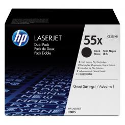 HP Laserjet P3011/P3015/M521 Toner negro, 12.500 páginas (Pack 2)