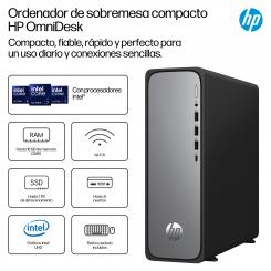 HP OmniDesk Slim Desktop S03-0031ns PC Intel® Core i3 i3-14100 8 GB DDR5-SDRAM 512 GB SSD Windows 11 Home Torre Plata
