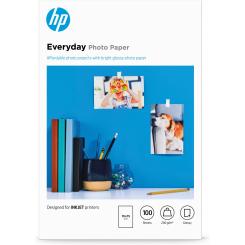 HP Papel fotográfico Everyday, brillante, 200 g/m2, 10 x 15 cm (101 x 152 mm), 100 hojas
