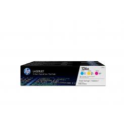 HP Toner Laser TRicolor Nº126A 1.200 páginas Pack 3 (CE311/12/13)
