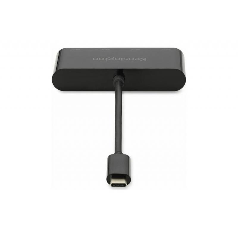 Hub CH1200 Kensington 4 puertos y cargador USB-C a 10 Gbps