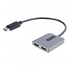 StarTech.com Hub Concentrador MST DisplayPort a 2 Puertos HDMI - HDMI Doble de 4K a 60Hz - Adaptador Multimonitor DisplayPort con Cable de 30cm - Ladrón MST DP 1.4 DSC HBR3 - Divisor