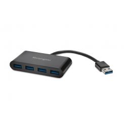 KENSINGTON Hub USB 3.0 de cuatro puertos UH4000: negro