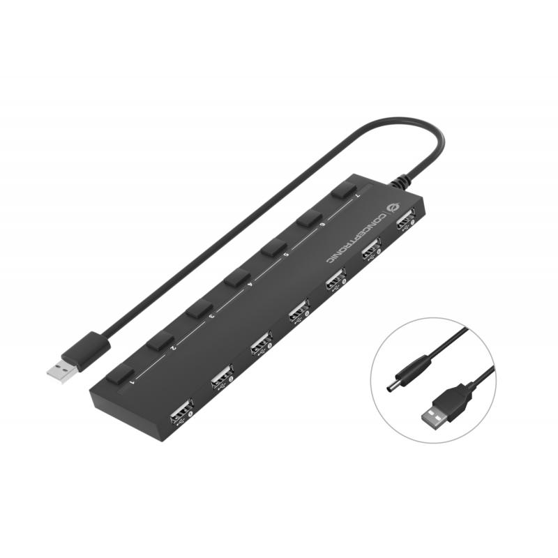 hubbies08b-hub-de-interfaz-usb-20-480-mbit-s-negro