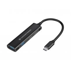 Conceptronic HUBBIES12B hub de interfaz USB 3.2 Gen 1 (3.1 Gen 1) Type-C 5000 Mbit/s Negro