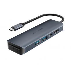 HYPER HD4003GL USB 3.2 Gen 1 (3.1 Gen 1) Type-C 10000 Mbit/s Azul, Gris