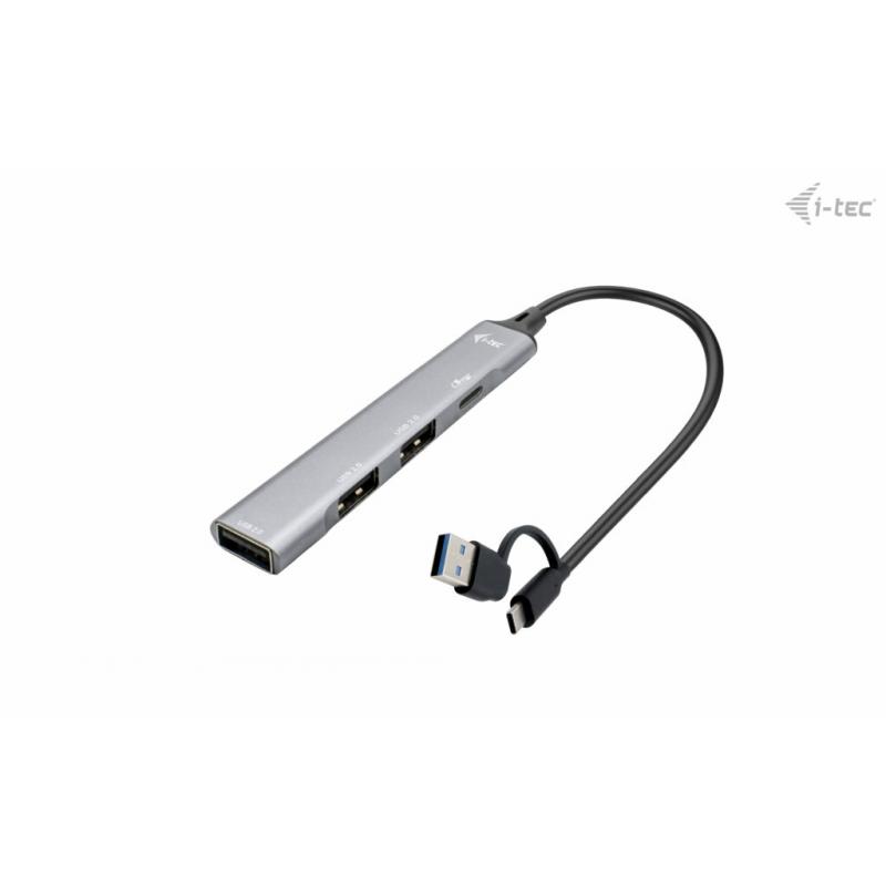 i-tec-usb-c-usb-a-metal-hub-1x-usb-30-3x-usb-20