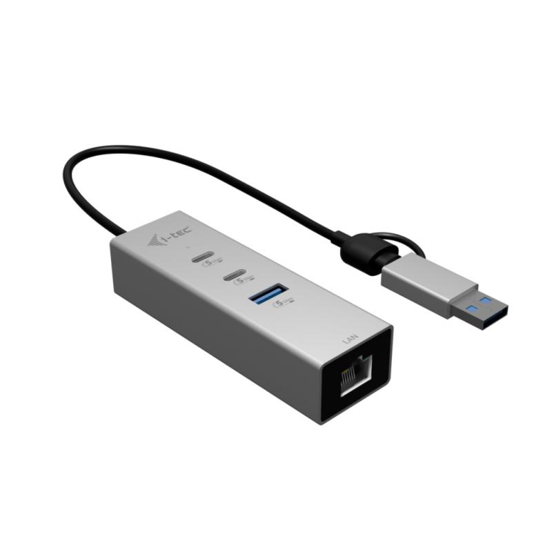i-tec-usb-c-usb-a-metal-hub-3-2x-usb-c-1x-usb-a-port-25glan