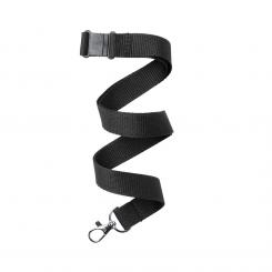 Identificador Lanyard poliester con accesorio de seguridad y mosquetón metálico
