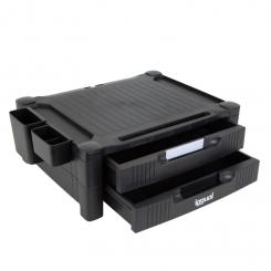 Soporte monitor con 2 cajones iggual EM2C Negro Escritorio