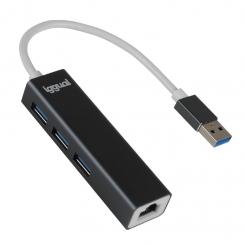 iggual IGG319260 base para portátil y replicador de puertos Alámbrico USB 3.2 Gen 1 (3.1 Gen 1) Type-A Negro