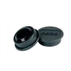 Imanes NOBO para pizarra, 24mm, 10 unidades, negro